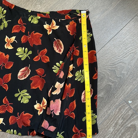 Vintage Beechers Brook Petites skirt printed autumn fall leaves 🍃 🍁 S/M - Picture 7 of 9